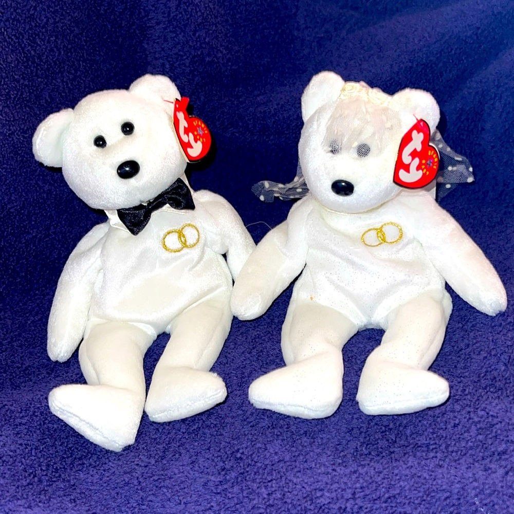 Mr. And Mrs. Beanie babies bears wedding